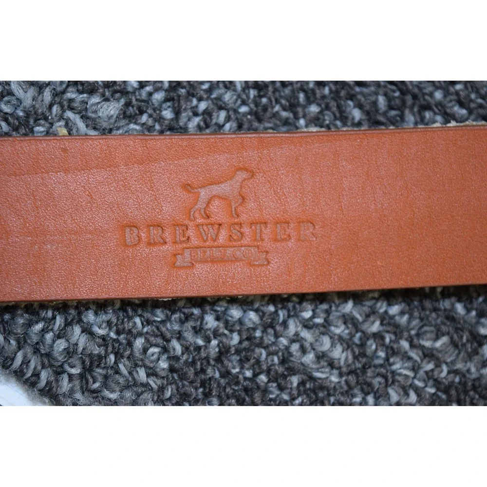 Brewster Belt Co CUSTOM Needlepoint HUDSON FAMILY Belt 40 North Carolina Fishing